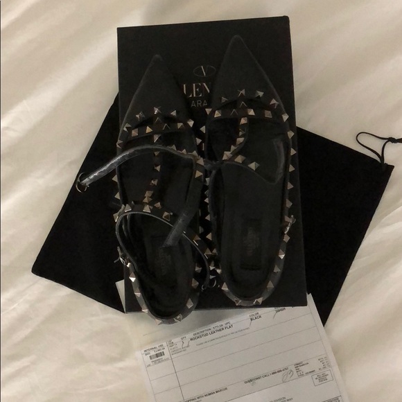 Valentino rockstud leather flat - Picture 6 of 7